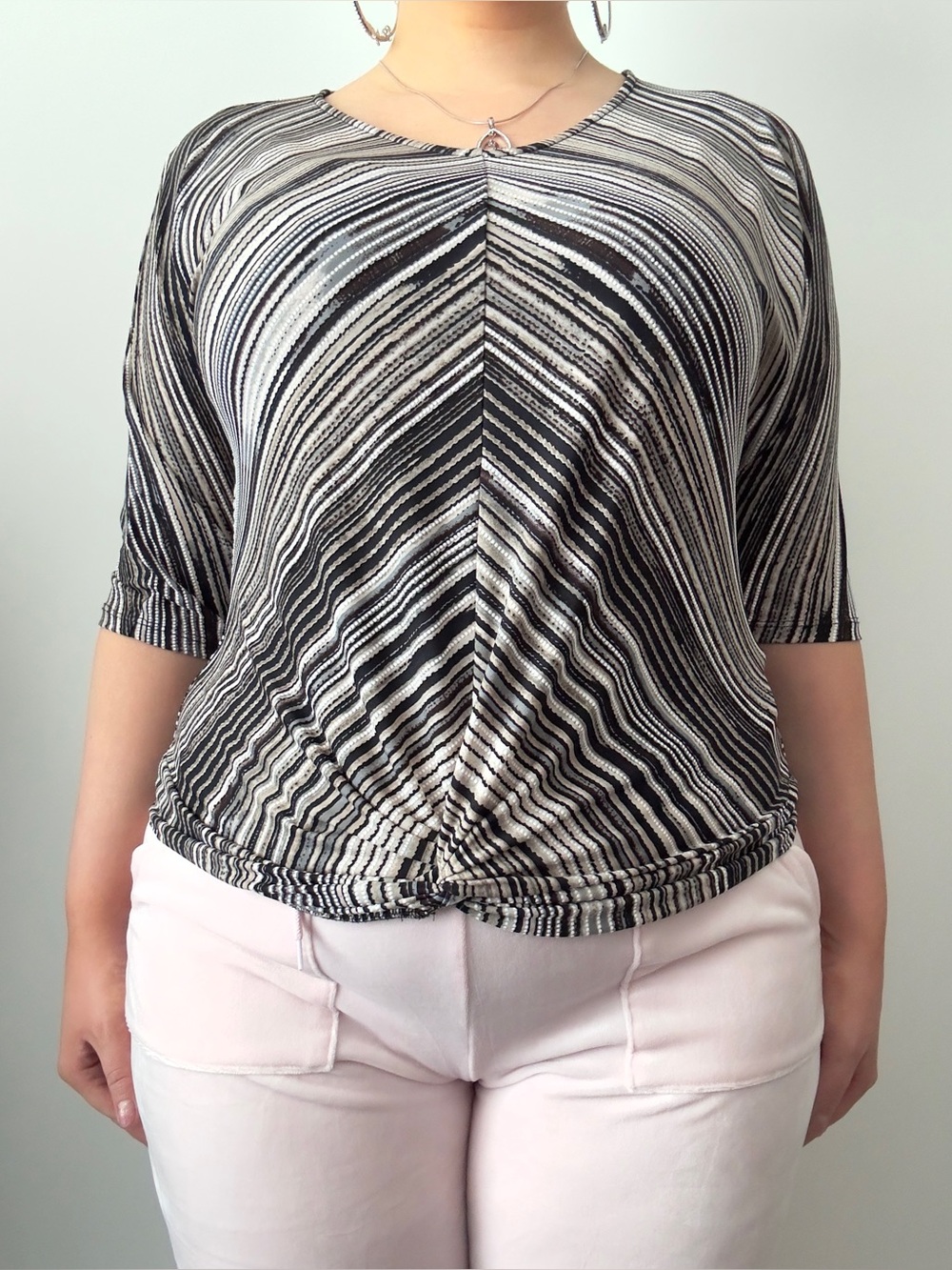y2k gathered stripe top